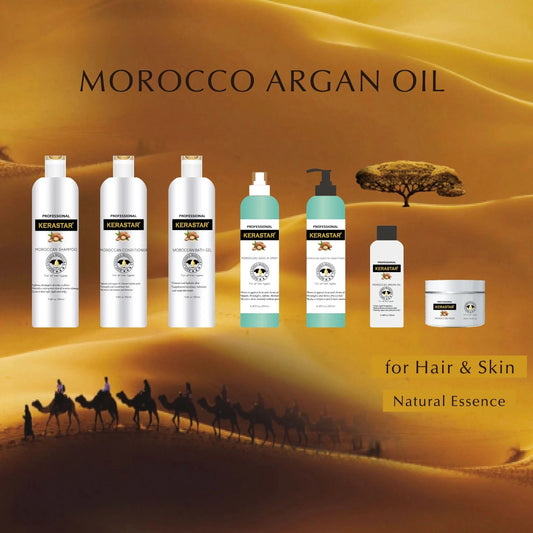 Wholesale Morocco Argan Oil Herbal Private Label Cold-Pressed Cosmetic Hair Skin Care Nourishing Refreshing Repairing Leave-In