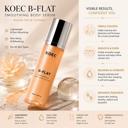 KOEC B-Flat Belly Firming Cream – Hydrating & Smoothing Body Cream with Avocado & Shea Butter (60ml)