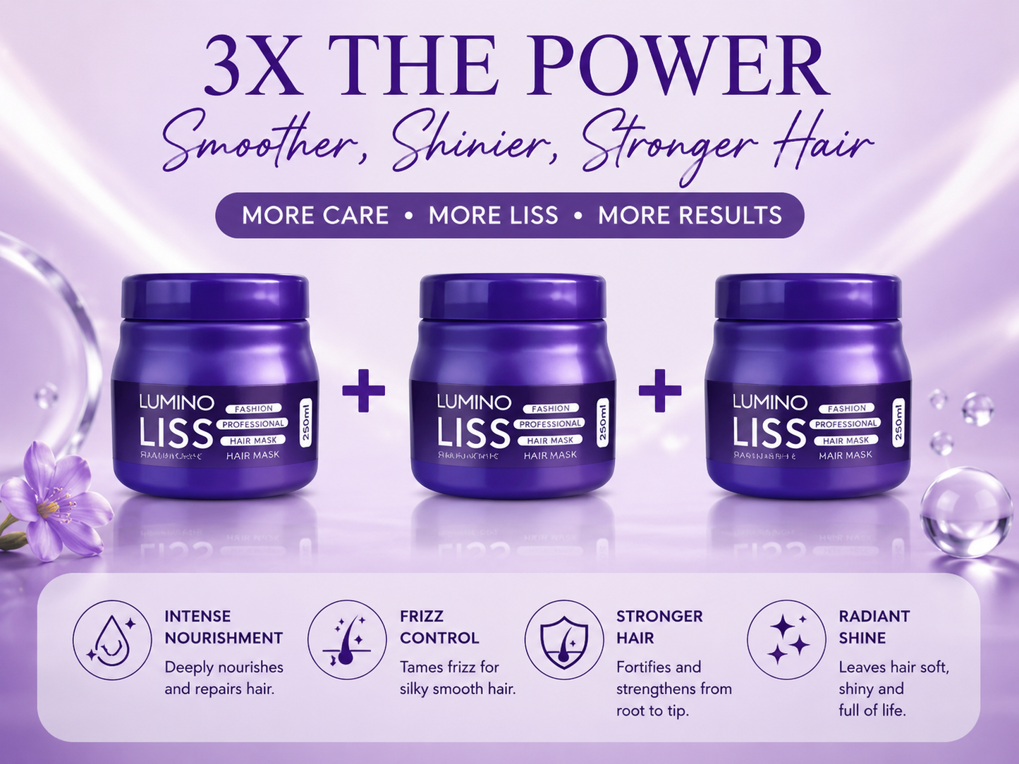 Keratin Hair Straightening Cream – Smooths Frizzy Hair, Restores Softness & Adds Shine