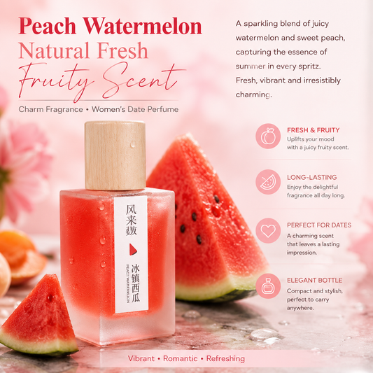 Fresh Peach & Watermelon Fragrance – Lightweight Eau de Toilette for Women
