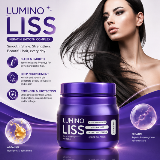 Keratin Hair Straightening Cream – Smooths Frizzy Hair, Restores Softness & Adds Shine