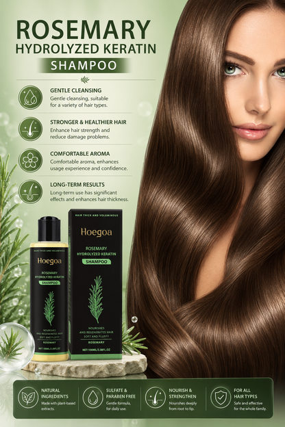 Rosemary Shampoo for Thicker, Fuller Hair – Strengthens, Repairs & Controls Excess Oil