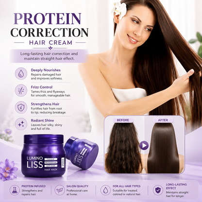Keratin Hair Straightening Cream – Smooths Frizzy Hair, Restores Softness & Adds Shine