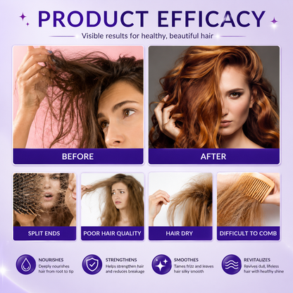 Keratin Hair Straightening Cream – Smooths Frizzy Hair, Restores Softness & Adds Shine