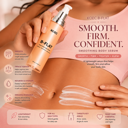 KOEC B-Flat Belly Firming Cream – Hydrating & Smoothing Body Cream with Avocado & Shea Butter (60ml)