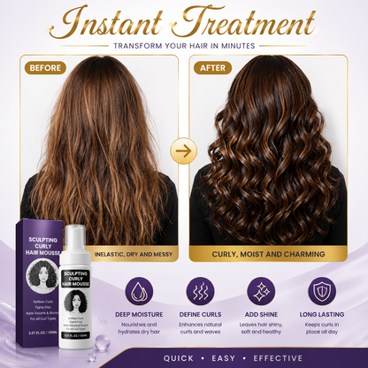 Curly Hair Styling Mousse – Defines Curls, Reduces Frizz & Adds Lasting Volume