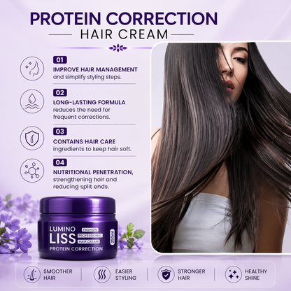 Keratin Hair Straightening Cream – Smooths Frizzy Hair, Restores Softness & Adds Shine