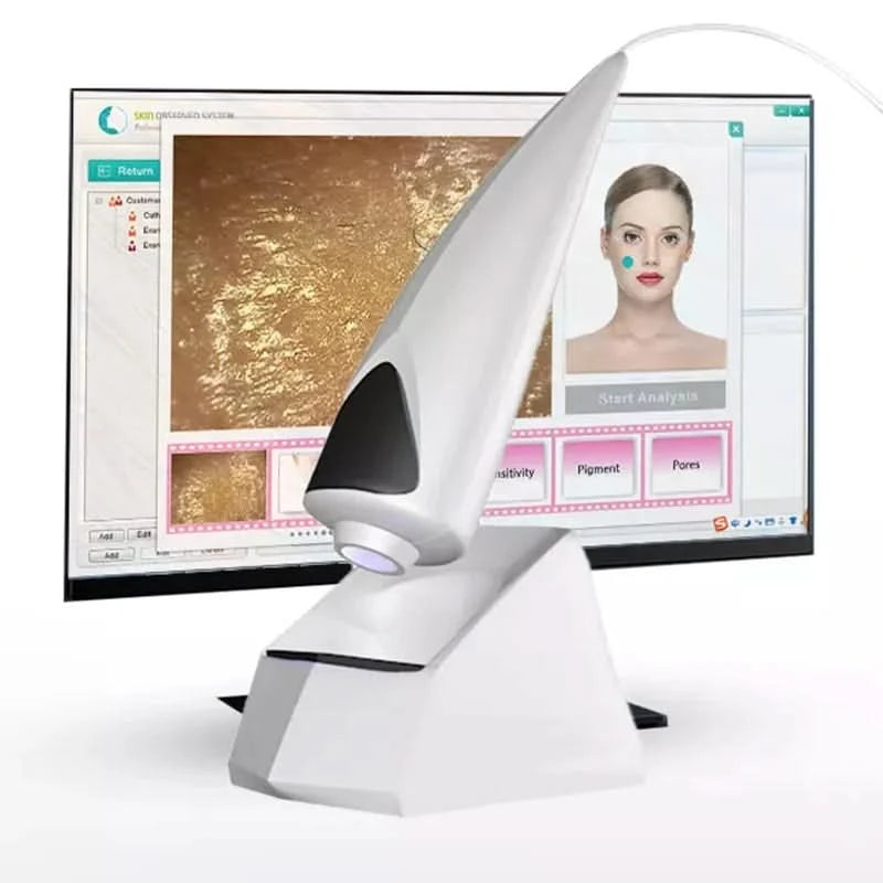 Factory Wholesale High-Definition Digital Skin Analyzer Intelligent Beauty Instrument for Skin Care Healthcare Supply English